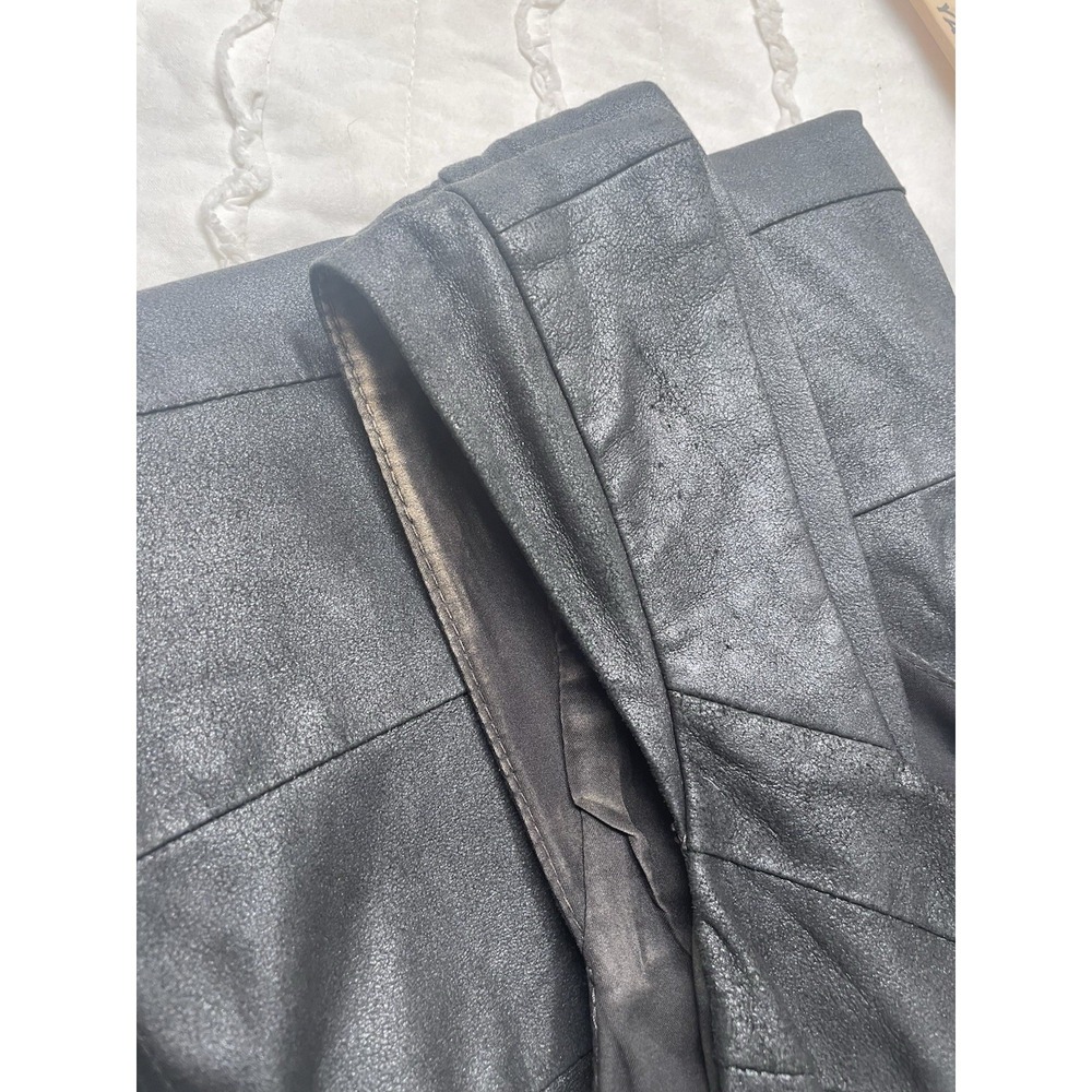 Vakko Black Lamb Leather Dress Womens Size 8 Bodycon LBD Vintage - Picture 10 of 10
